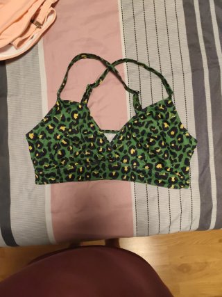 Bikini verde estampado leopardo