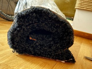 Alfombra negra de rizo