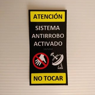 Pegatinas Sistema antirrobo activado