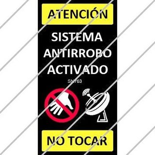 Pegatinas Sistema antirrobo activado