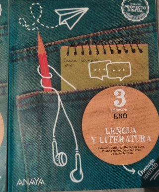 Libro Anaya 3 de la Eso Lengua y literatura.