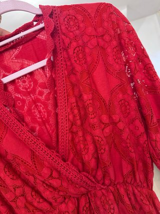 Vestido rojo encaje