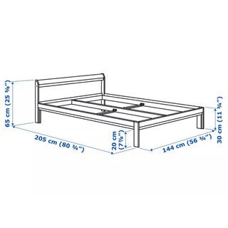NEIDEN (estructura cama + somier) + 2 mesitas