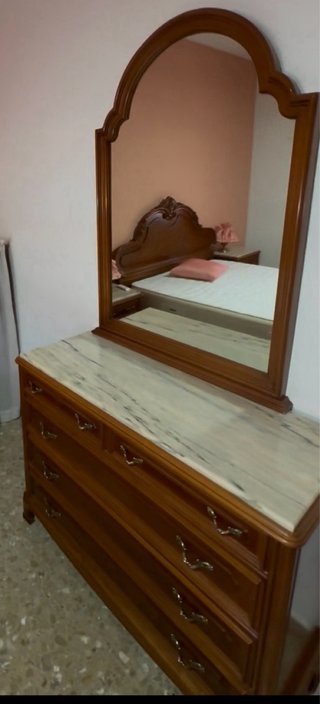 Muebles conjunto de madera buena antigua