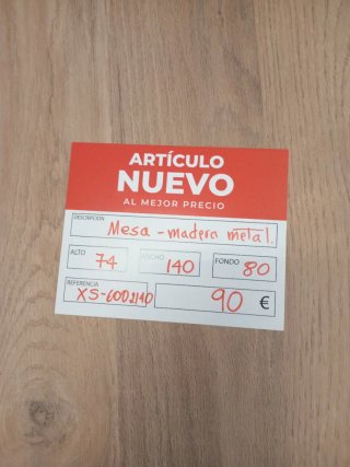 Mesa comedor madera y metal