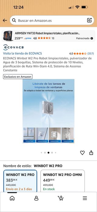 ECOVACS Winbot W2 Pro Robot Limpiacristales