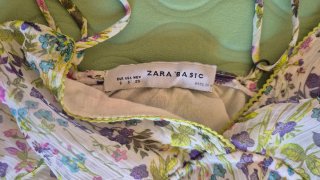 Blusa floral tirantes Zara verde