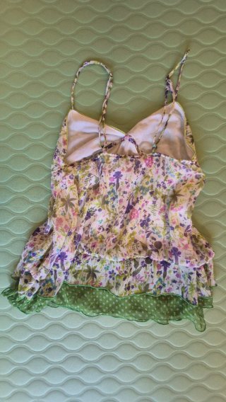 Blusa floral tirantes Zara verde