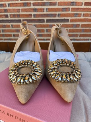 Zapatos Alma en Pena Talla 39 Piel Beige