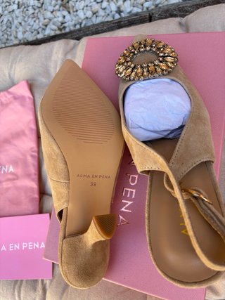 Zapatos Alma en Pena Talla 39 Piel Beige