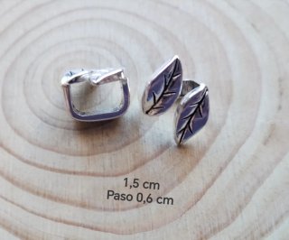63 entrepiezas hojas aleación abalorios pulseras