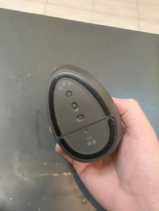 Ratón Vertical Logitech Negro/Gris