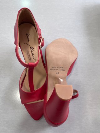 Sandalias Maños Piel Tacon 7cm Talla 38 Nuevas