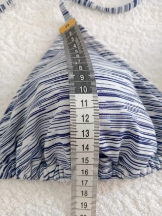 Bikini Roxy Talla S/M Rayas Azul Blanco