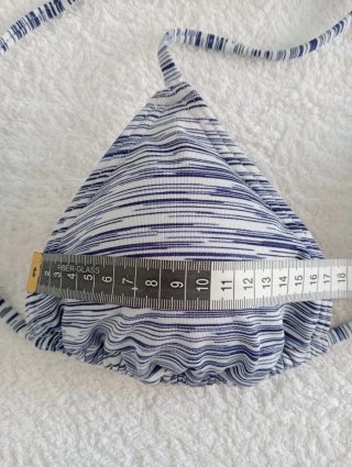 Bikini Roxy Talla S/M Rayas Azul Blanco
