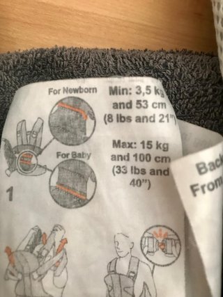 Mochila Portabebés BabyBjörn 3.5-15kg
