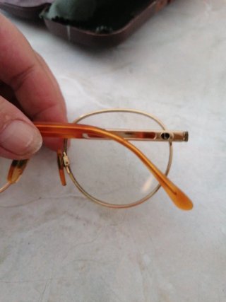 Occhiali da vista oro e arancio