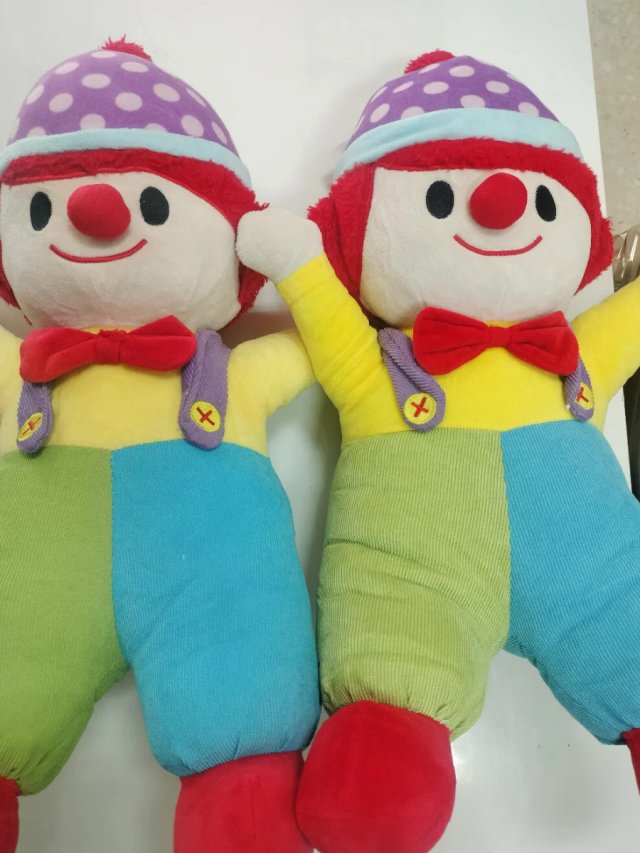 Pack 2 peluches payasos 50cm
