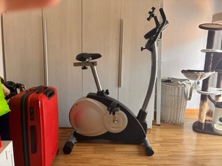 Bicicleta Estática Negra y Gris