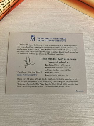 Moneda 1.5€ Lagarto Gigante La Gomera Canarias