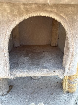 Casetta per gatti beige/grigia