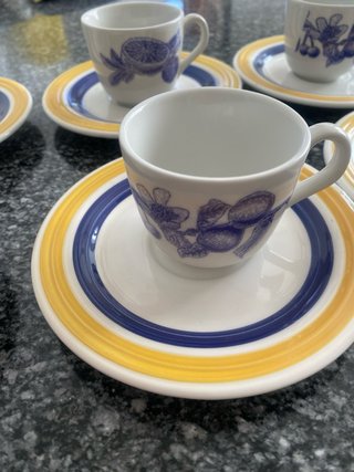 Juego de café de cerámica 6 tazas