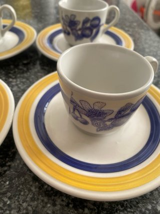 Juego de café de cerámica 6 tazas
