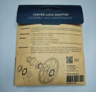 Adaptador DT Swiss Center Lock 6 Furos 160mm