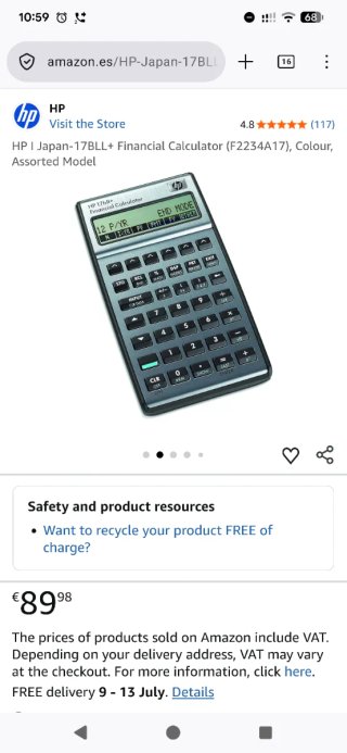 HP 17BII+ Financial Calculator
