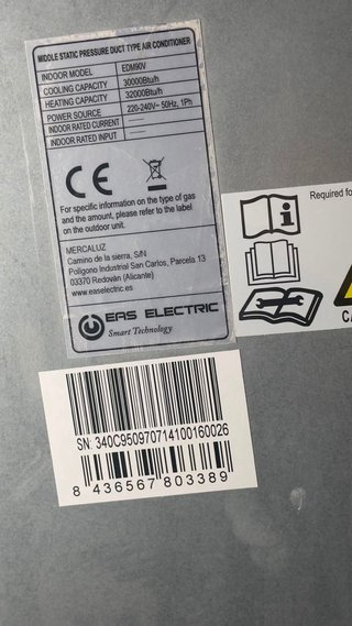 EAS ELECTRIC Aire Acondicionado MUY POTENTE