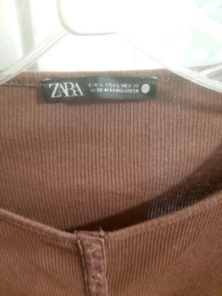 Jersey Zara Marrón Botones