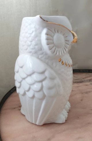 BÚHO PORCELANA JARRÓN VINTAGE