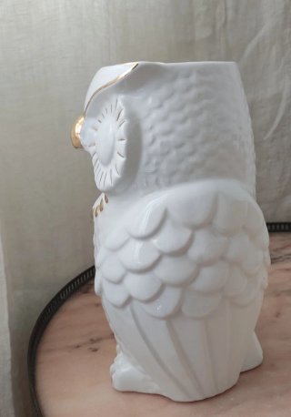 BÚHO PORCELANA JARRÓN VINTAGE