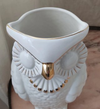 BÚHO PORCELANA JARRÓN VINTAGE