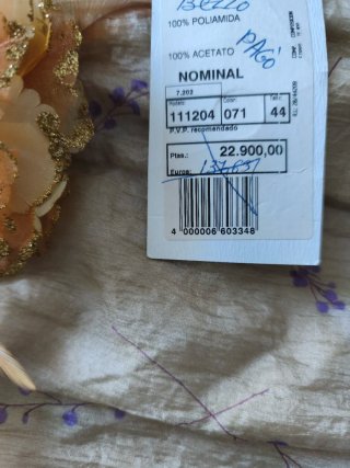Vestido de ceremonia mujer talla 44