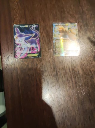 2 Cartas Pokémon EX Espeon y Dragonite