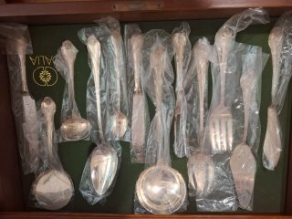 Cubertería Plata Maciza Dalia 7kg.Regalo cubertero
