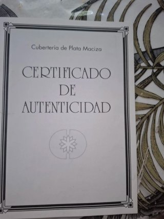 Cubertería Plata Maciza Dalia 7kg.Regalo cubertero