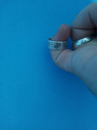 Anillo Plata Ley Hombre Diseño Griego