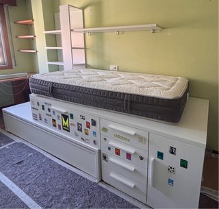 Habitación juvenil 2 camas y almacenaje