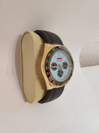 Reloj Seiko MOD Alcaraz Oro y Turquesa daytona