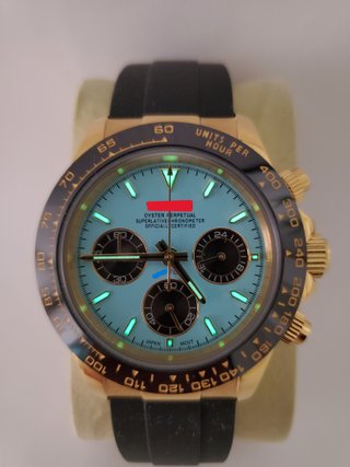 Reloj Seiko MOD Alcaraz Oro y Turquesa daytona