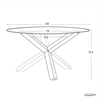 Mesa Comedor Redonda Cristal y Madera