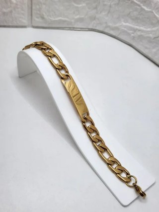 Esclava Acero Quirúrgico Chapado Oro