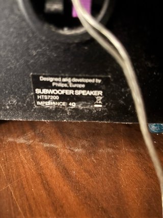 Philips HTS7200 Subwoofer Negro