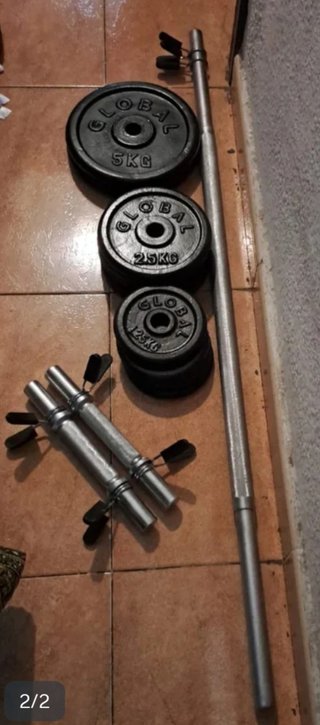 KIT PESAS BARRA DISCOS MANCUERNAS
