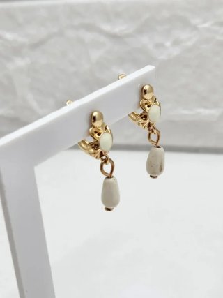 Pendientes Gold Filled Beige y Oro