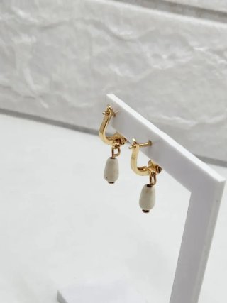 Pendientes Gold Filled Beige y Oro