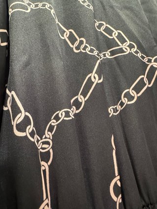 Vestido Zara negro cadena XS/34