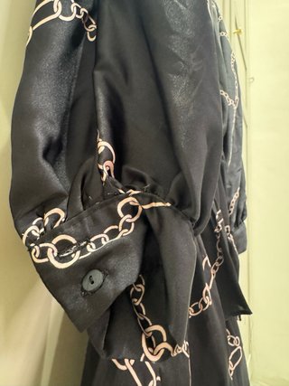 Vestido Zara negro cadena XS/34